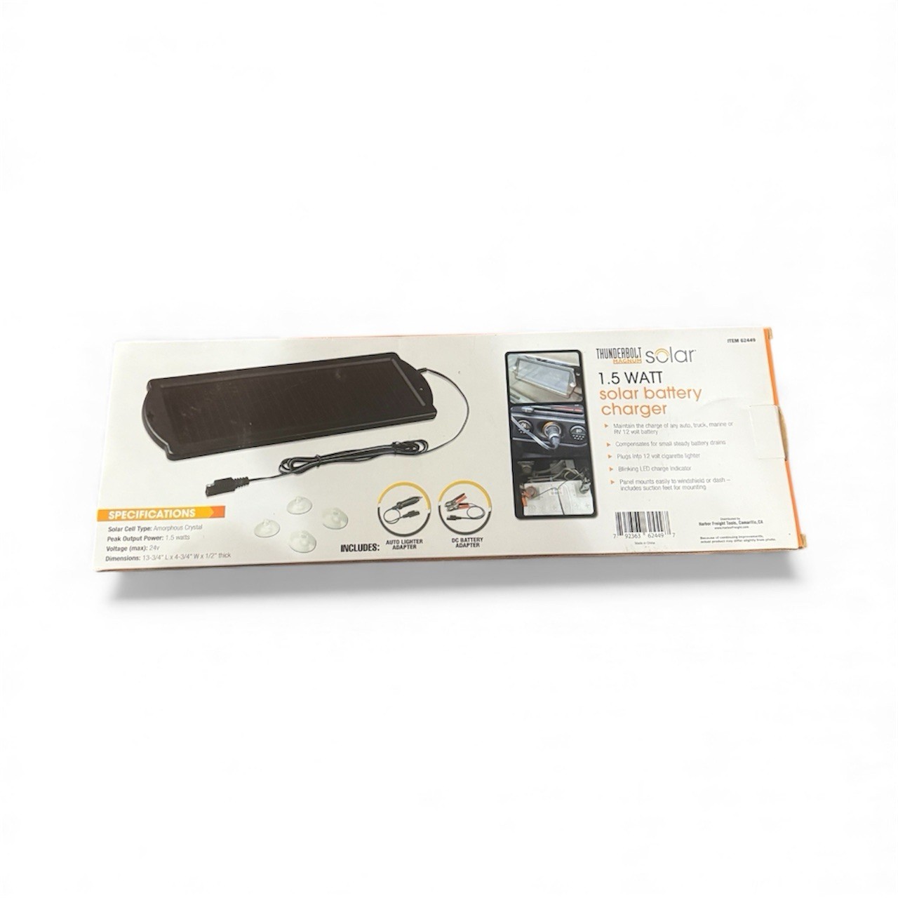 Thunderbolt Solar 1.5 Watt Solar Battery Charger New In Box