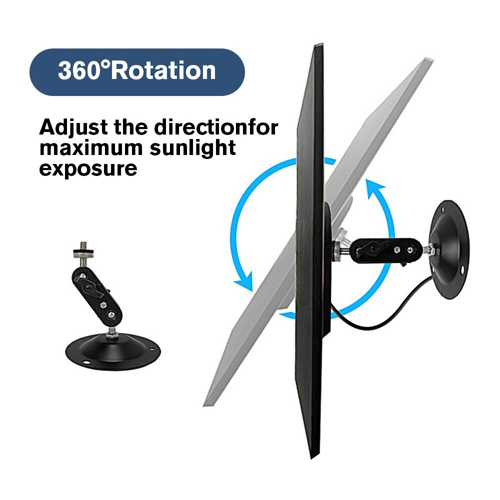 30W Solar Panel for Security Camera USB Type C Solar Cell Charger With Mount