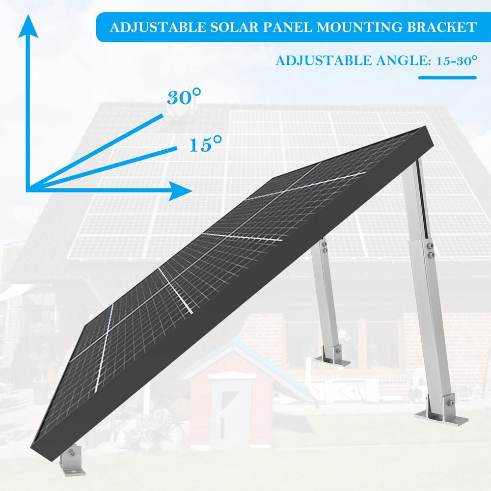 Adjustable Solar Panel Mount Brackets Foldable Tilt RV Boat Roof Wall Mounting