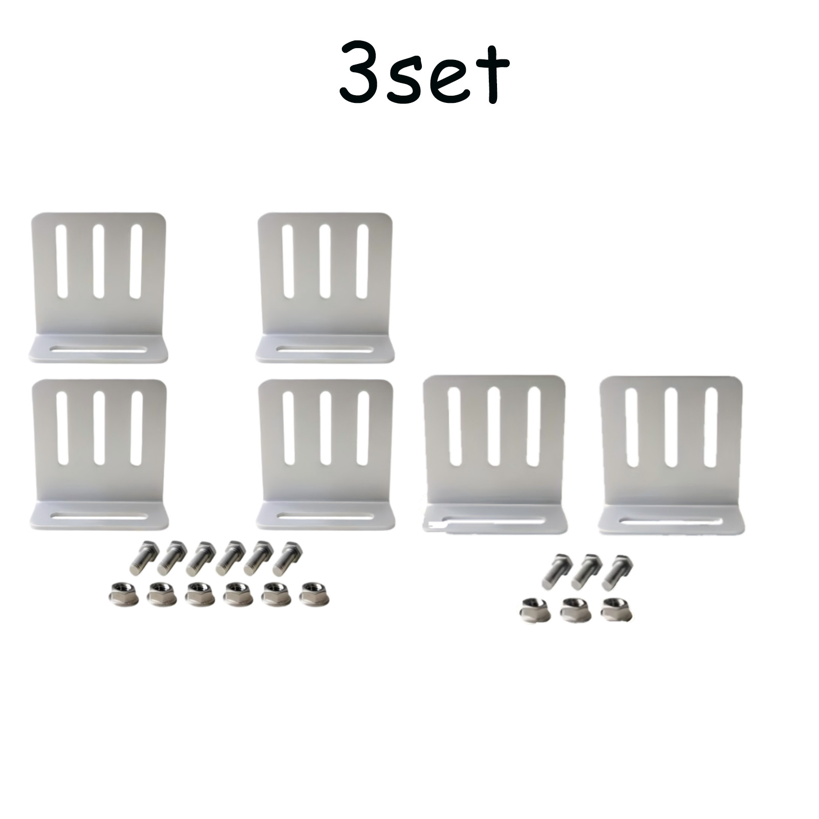 3set RV Solar Panel Mounting BracketsKit, Adjustable Tilt Z-Bracketswith