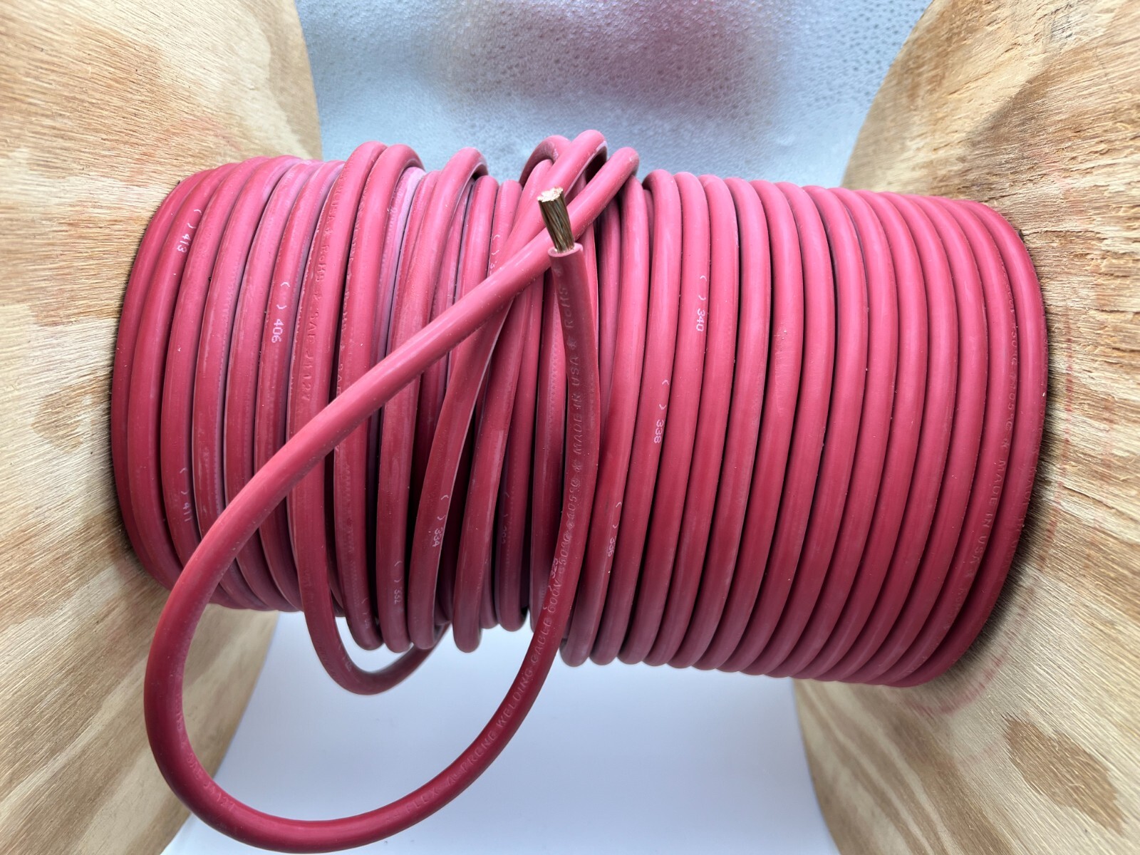 Black / Red 4 gauge AWG industrial flexible welding / battery cable