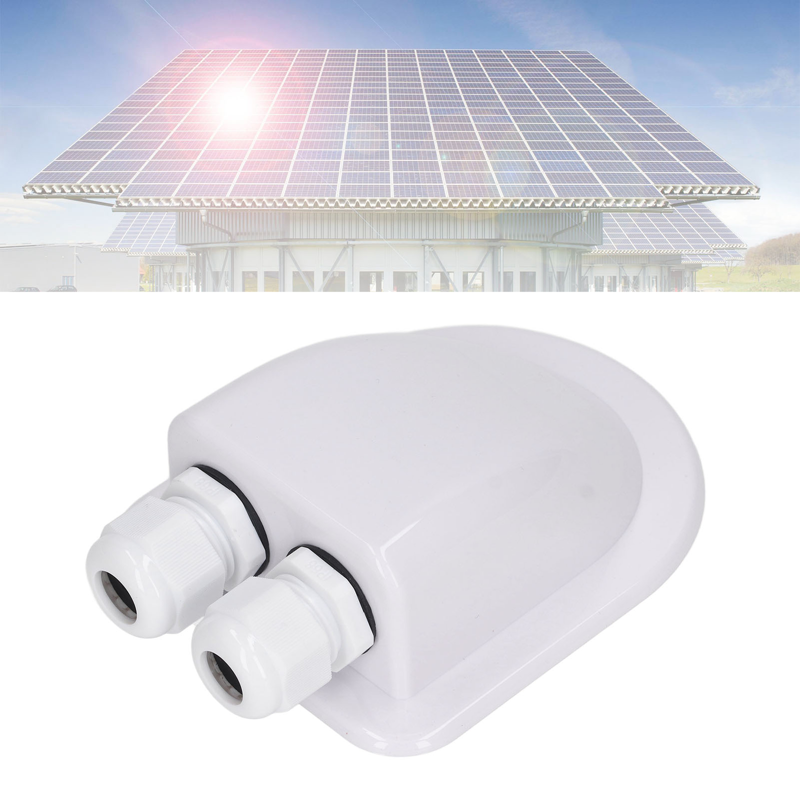 (White)Cable Junction Box Solar Entry Housing UV Resistance Wide Application