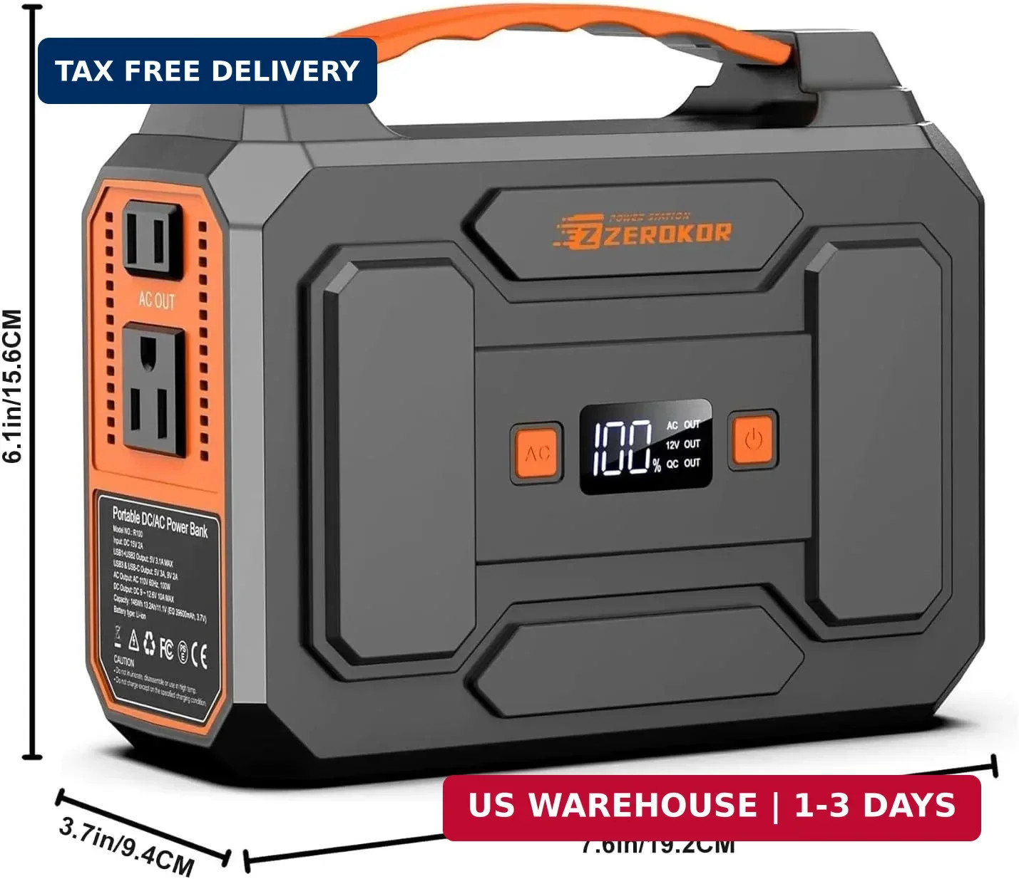 Portable Solar Power Station Generator 100W,Portable Power Bank 65W with 110V AC