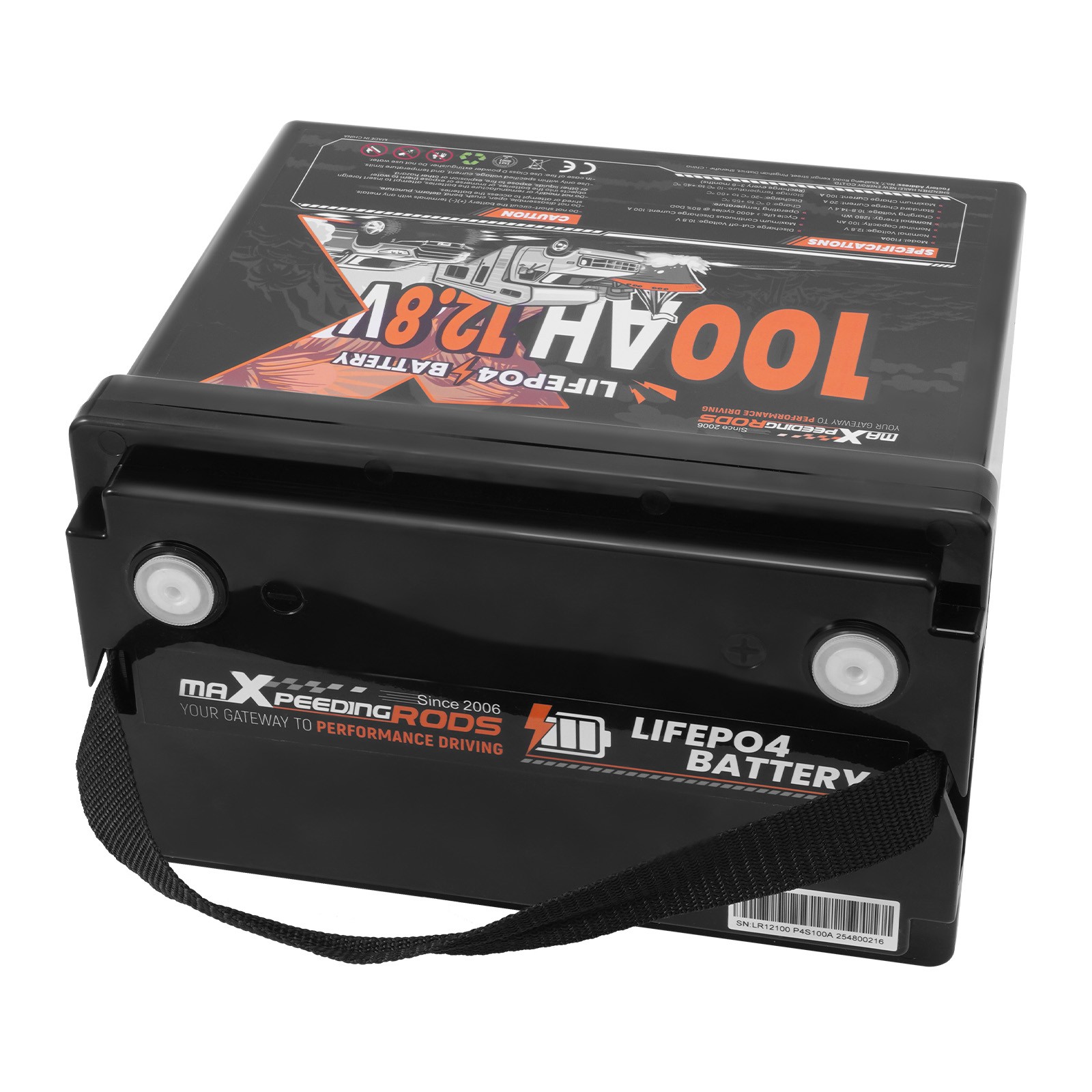 12V 100Ah LiFePO4 Battery for Marine Off Grid Solar, Low Temp Protection BMS
