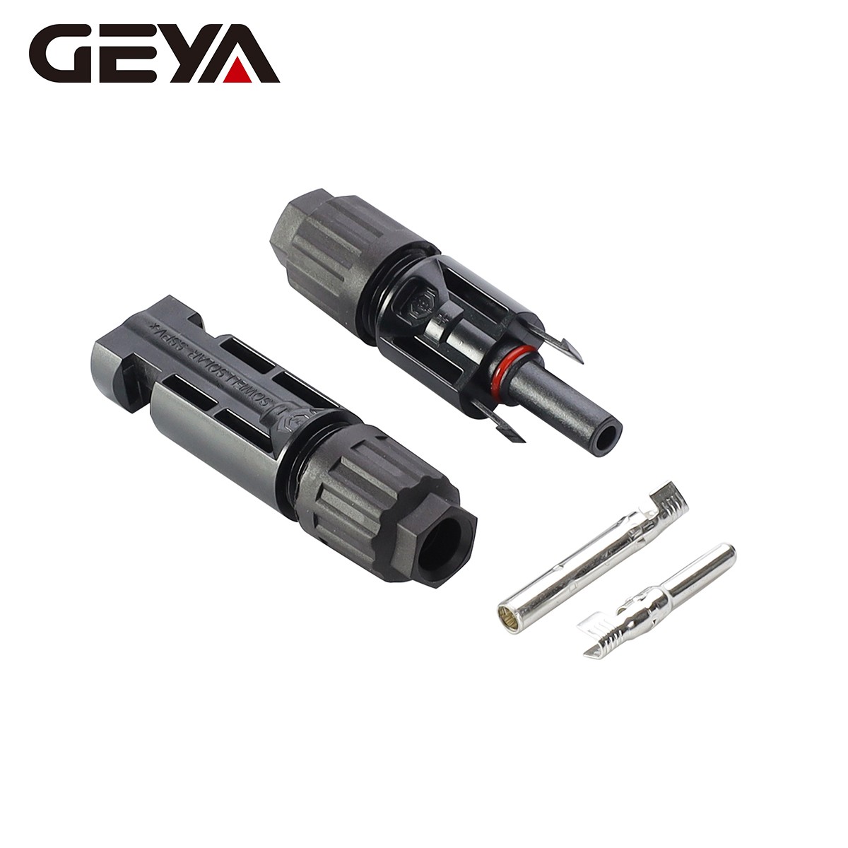 GEYA PV Wire Connector 10 AWG Solar Panel Extension Cable 1Pair Black & Red 6mm²