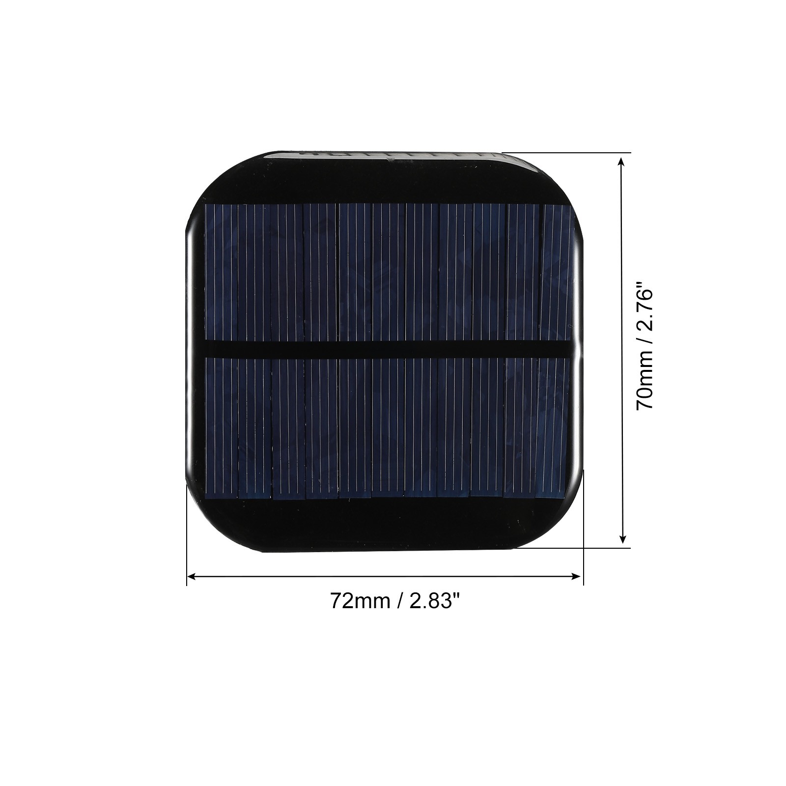 Mini Solar Panel Cell 5.5V 130mA 0.715W 72mm x 72mm for DIY Project Pack of 5