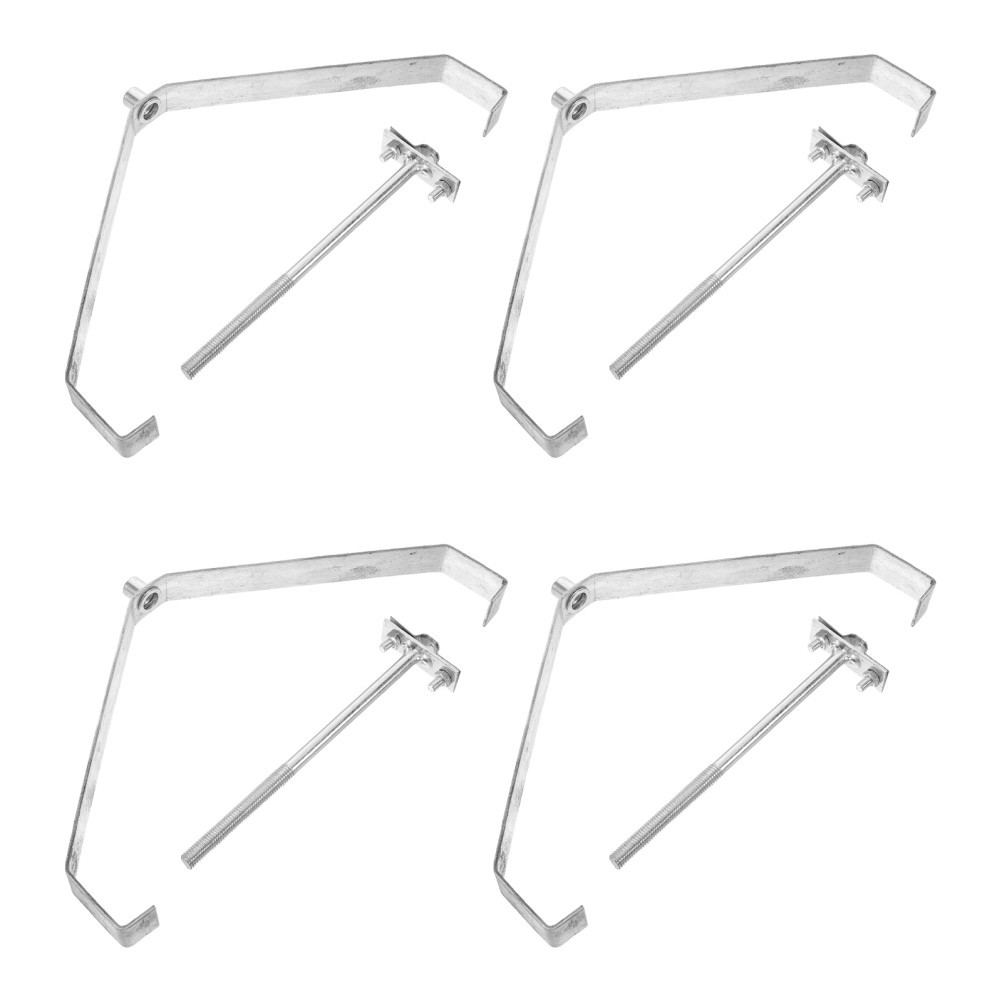 4 Pcs Roof Support Bracket Tile Mounting Grounding Rod Clamp Holder