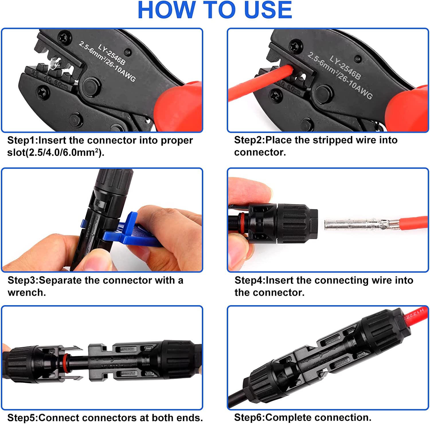 Karidge Solar Cable Connector-Crimping Tool Kit,20 Pairs Male/Female Solar Panel
