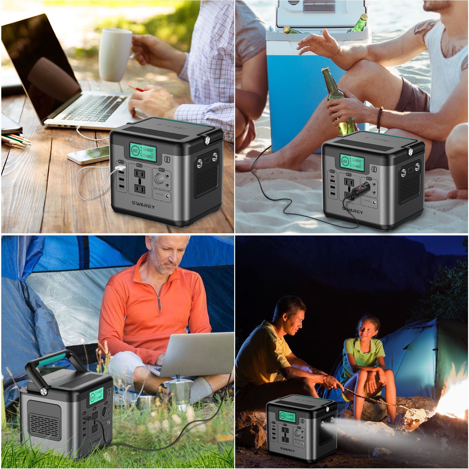 SWAREY S500 PRO Power bank, Portable 518Wh Lithium Battery Solar Power Station