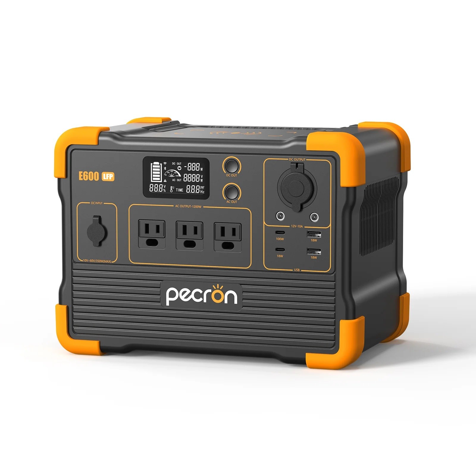 PECRON E600LFP 614Wh/1200W Portable Power Station with 200W Solar Panel off-Grid
