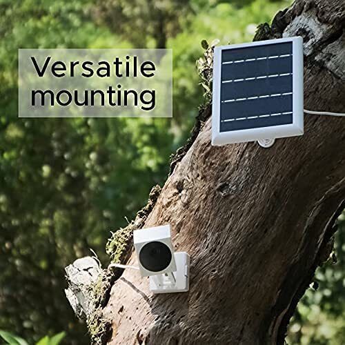 Wasserstein Solar Panel Compatible with Wyze Cam Outdoor – Black, 1 Panel