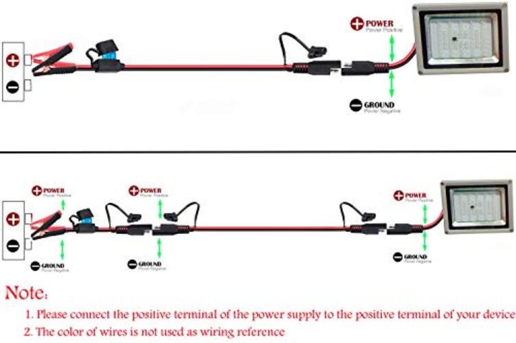 10AWG Battery Alligator Clips,SAE Quick Release 10AWG Alligator Clip to SAE