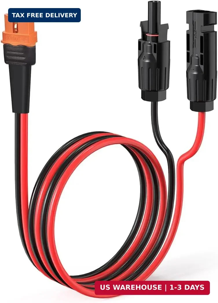 ELFCULB 10AWG 2FT Solar to XT60i Cable 2 10 25 35 50 75 100FT Solar Connector to