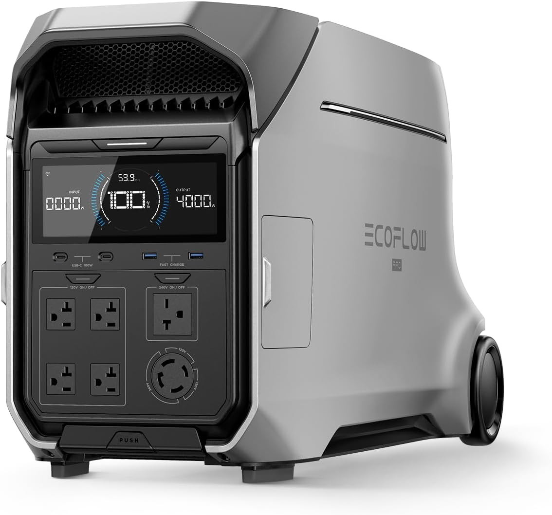 DELTA Pro 3 Portable Power Station, 4096Wh LFP Battery, Expandable to 48Kwh, 120