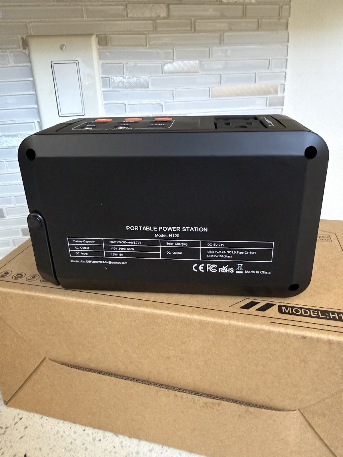 HOWEASY 120W Portable Power Station, 88WH Solar Generator, Lithium Battery Power