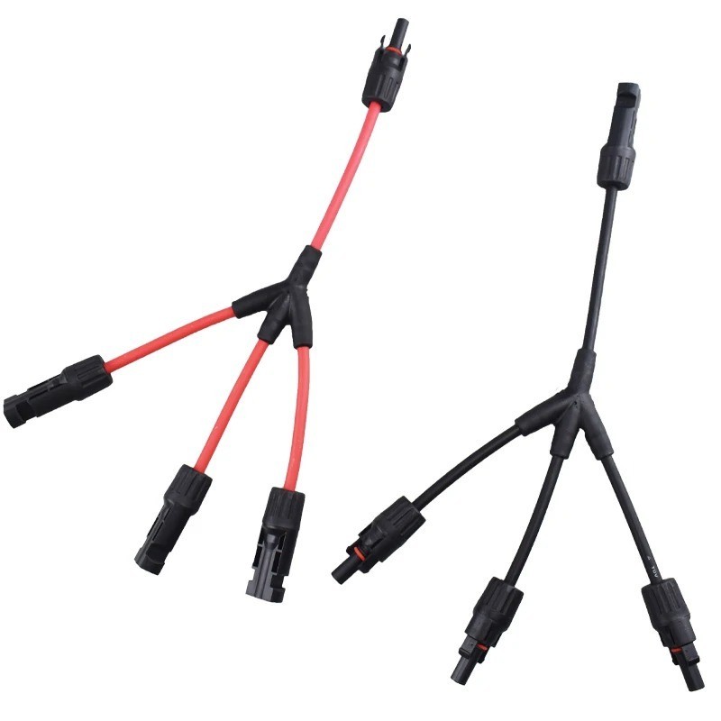 2PCS Solar Y Branch Connector Cable 30A 1000V PV Panel Parallel Adapter