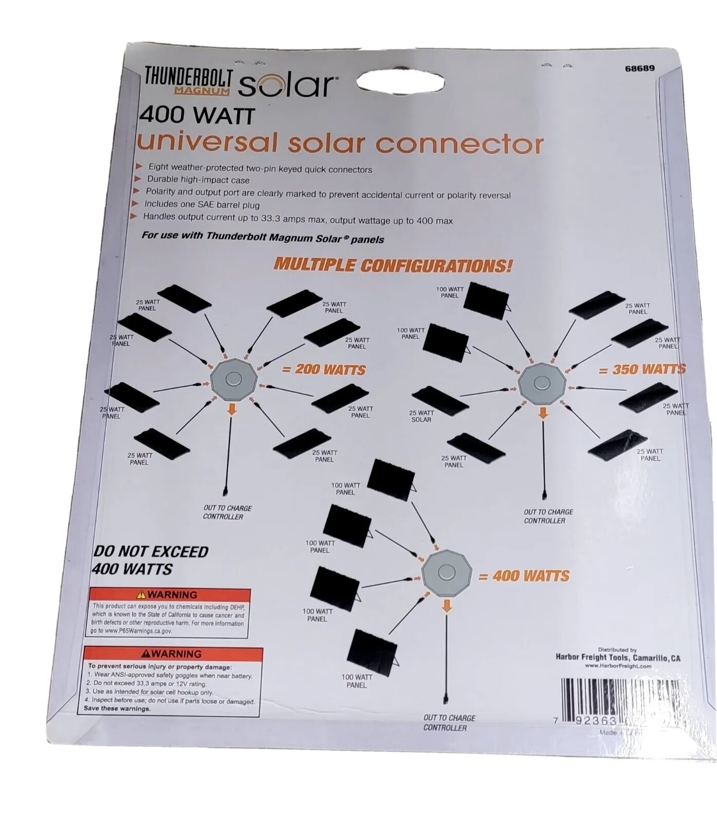 THUNDERBOLT SOLAR400 Watt Universal Solar Connector