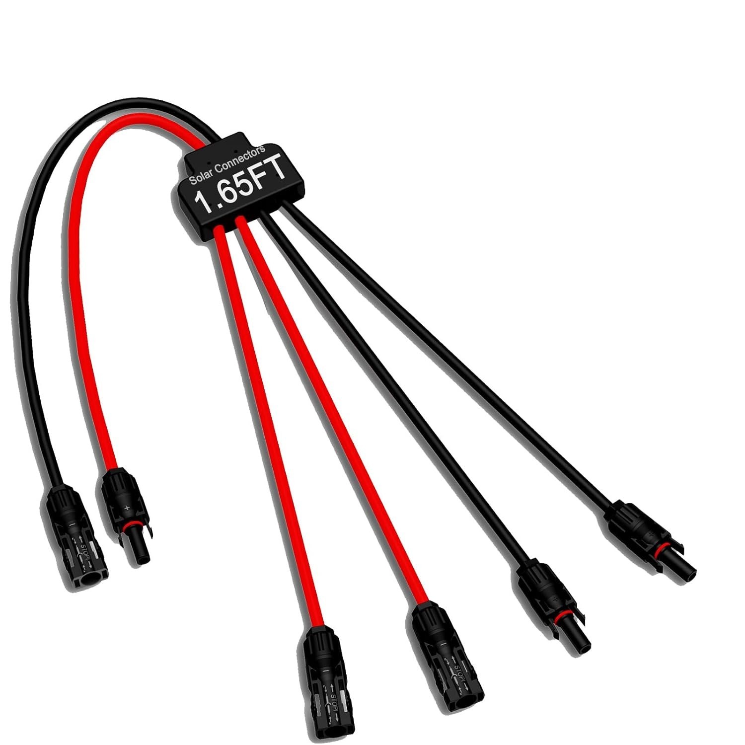 Solar Connectors for 2 Solar Panels,Tool-Free Solar Cable Splitter, Waterpro…
