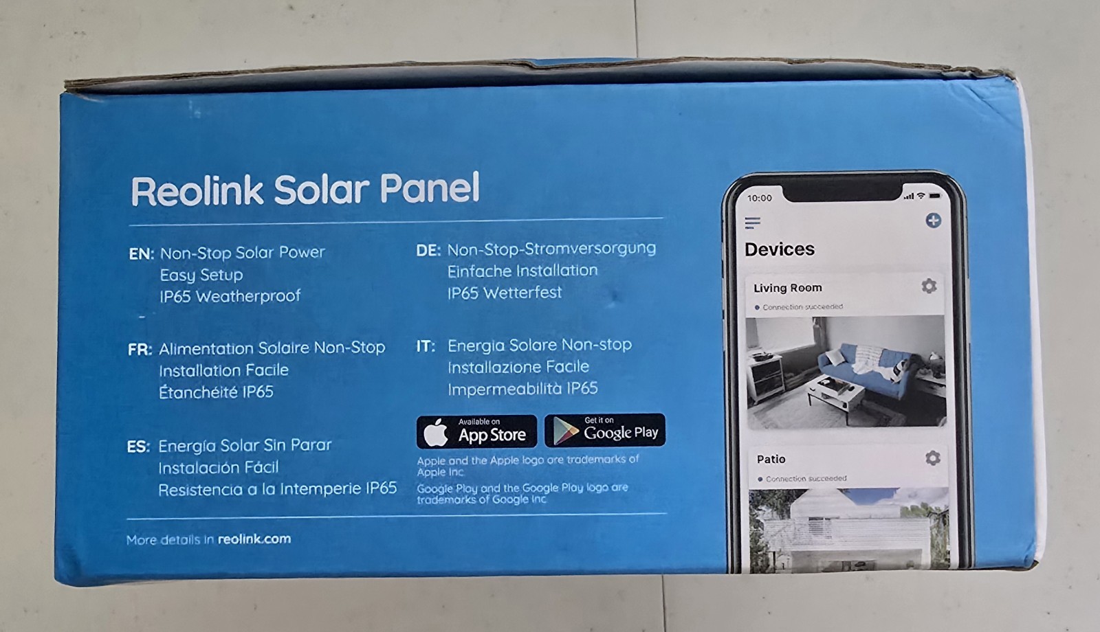 Reolink Solar Panel IP65 Weatherproof Outdoor White
