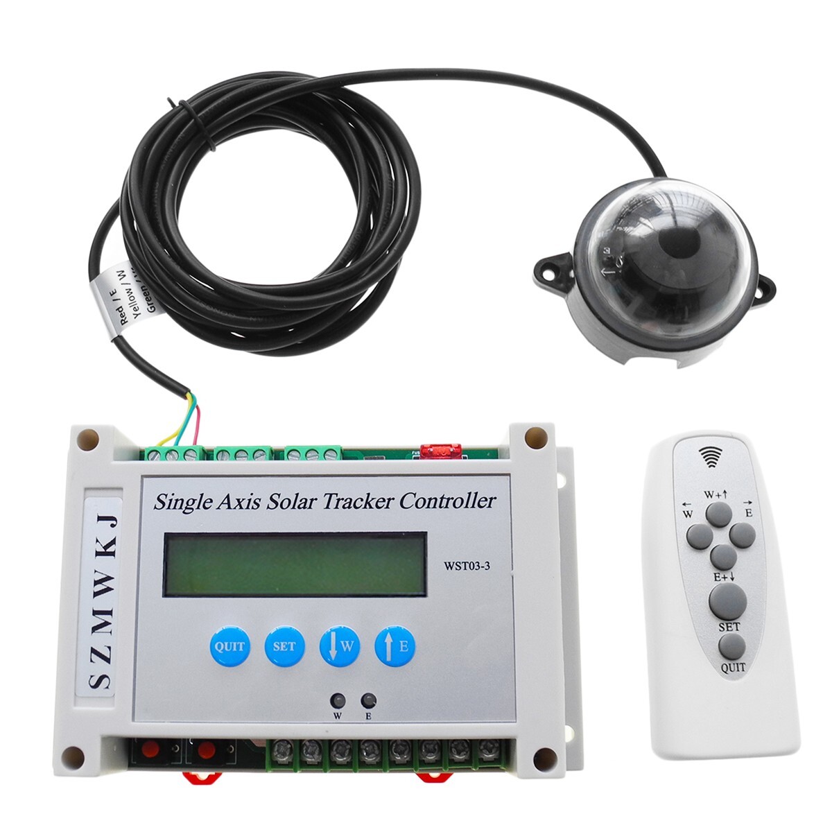 Electronic Single Axis Solar Tracker Tracking System W/ 6″ 6000N Linear Actuator