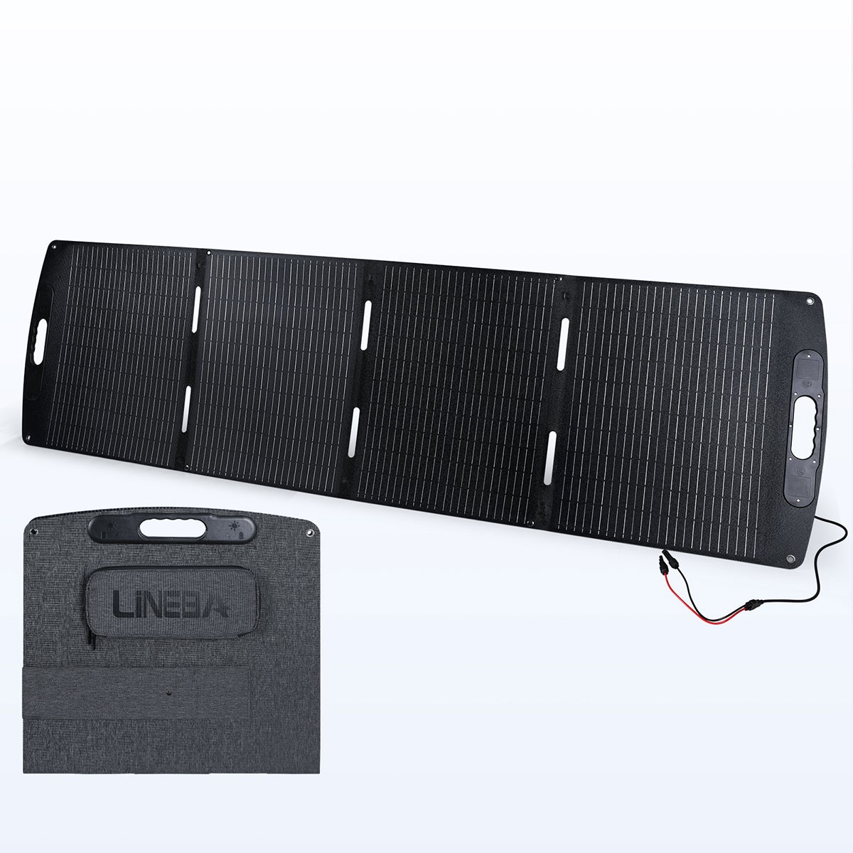 200W Portable Foldable Solar Panel Kits w/ Kickstand For Generator Power Station