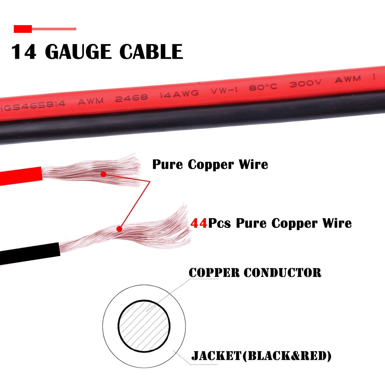 DC 8mm Male to SAE Connector Adapter – 14 Gauge Cable Compatible
