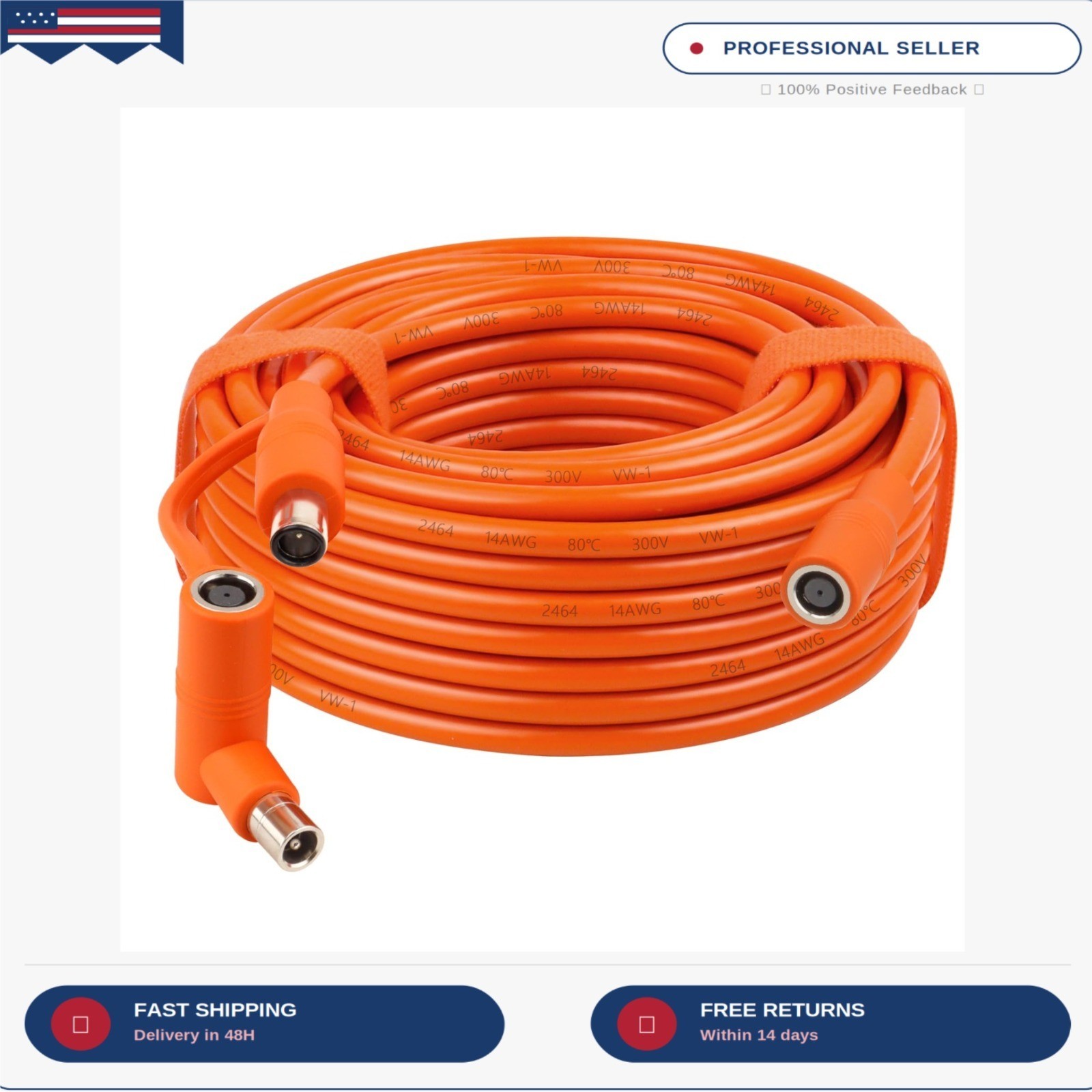 14AWG DC 8mm Extension Cable for Solar Panel 40FT,DC7909 Solar Panel Cable Femal