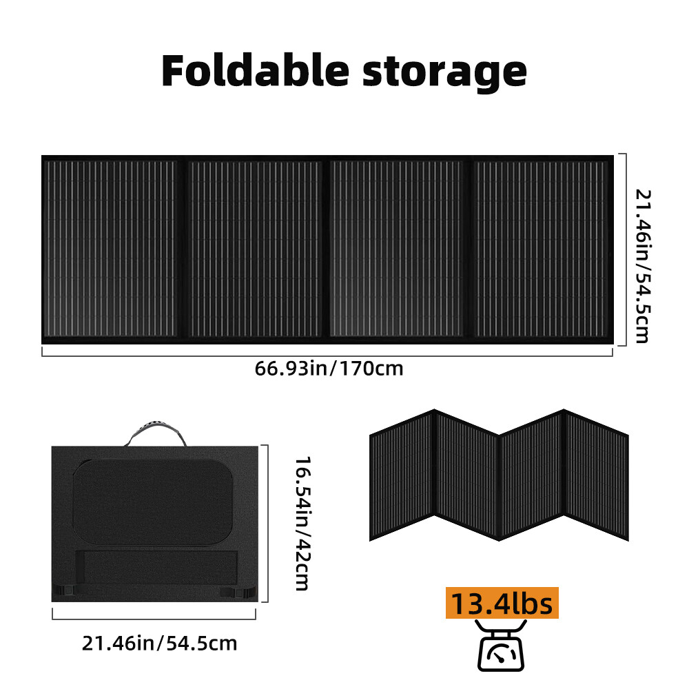 250W Mono Solar Panel 18V Foldable Solar Charger Power Bank for Power Station RV