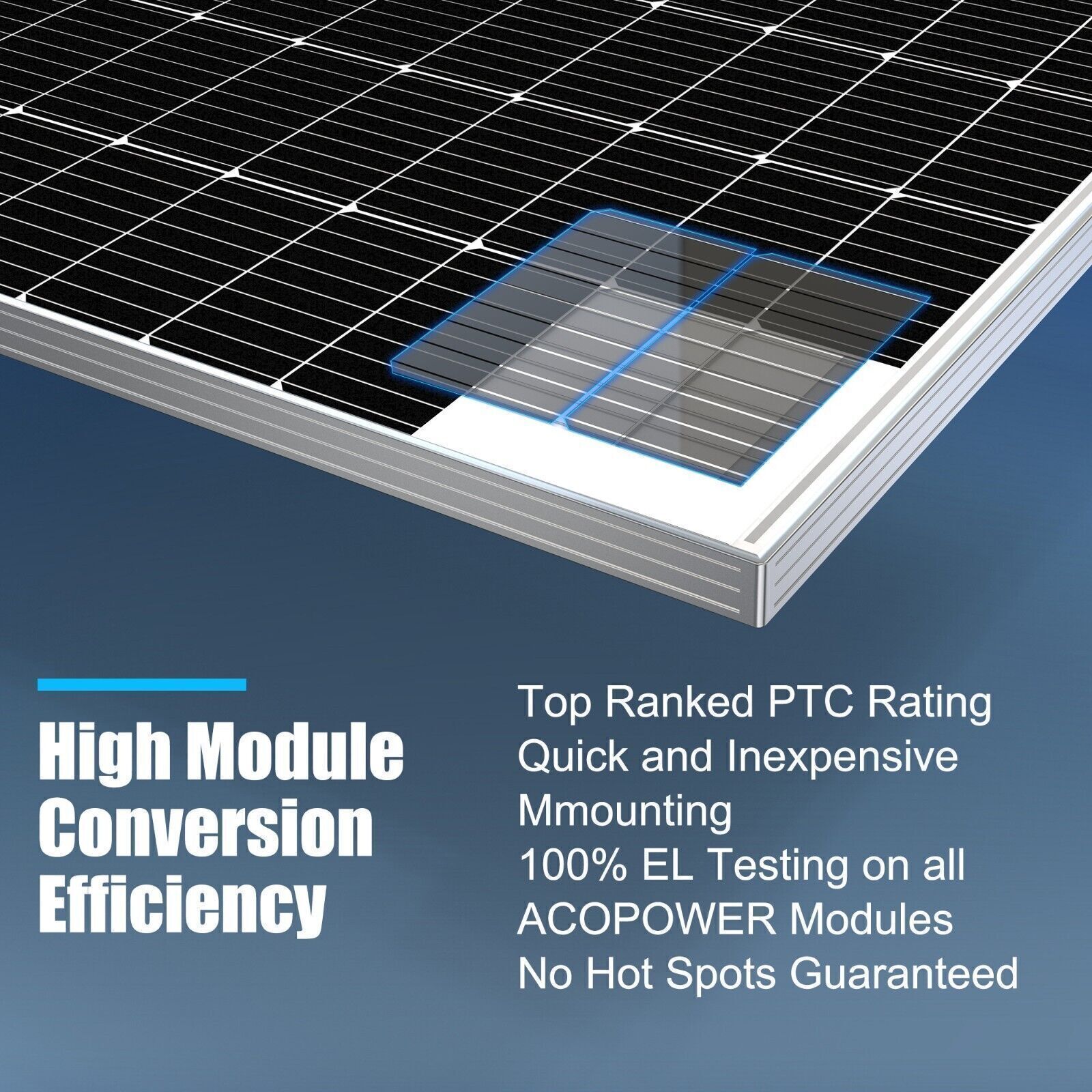 PFCTART 200 Watt 18 Volt Monocrystalline Solar Panel Compact Design US