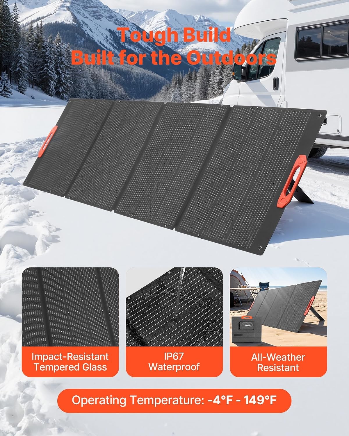 300W High-Efficiency Monocrystalline Foldable Solar Panel