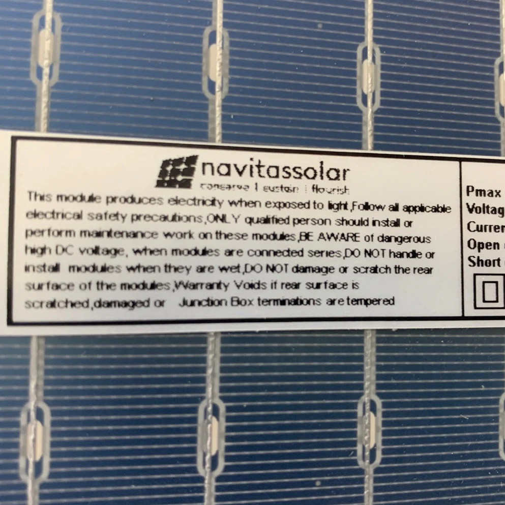 New Navitas 410W Black on Black Half Cut Bifacial Module 108 Cell Solar Panel