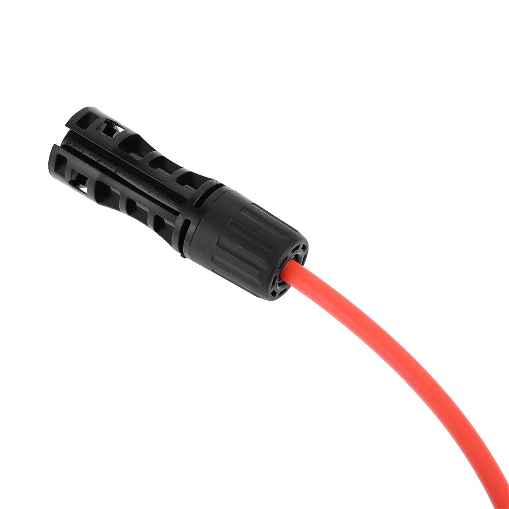 Red/Black 10Ft 12AWG 1500V Solar Extension Cable with Female and Male Connectors
