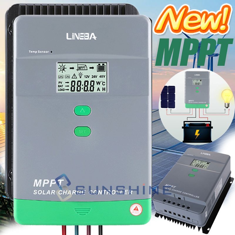 12/24V 30A~100A MPPT Solar Charge Controller Panel Battery Regulator Dual USB