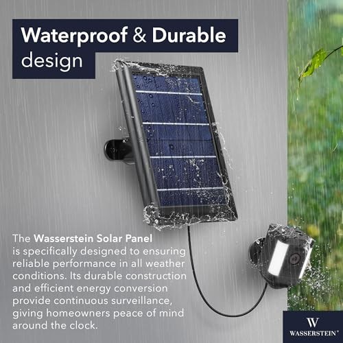 Solar Panel Compatible with Ring Spotlight Cam/Plus/Pro Battery, 2 Pack Black