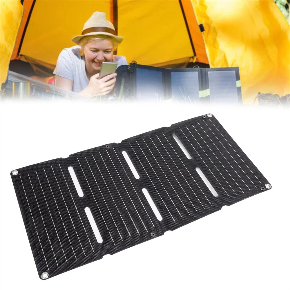 Portable Solar Panel 10W Foldable PV Power Bank Charger for Outdoor Camping Trip
