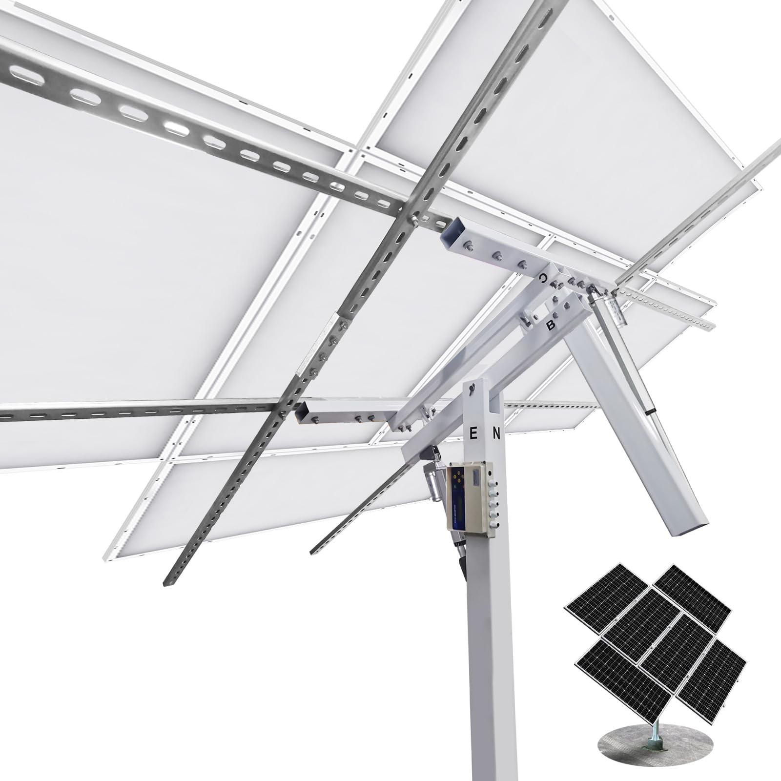 ECOWORTHY Solar Panel Dual Axis Tracking System Increase 40% Power with Track…