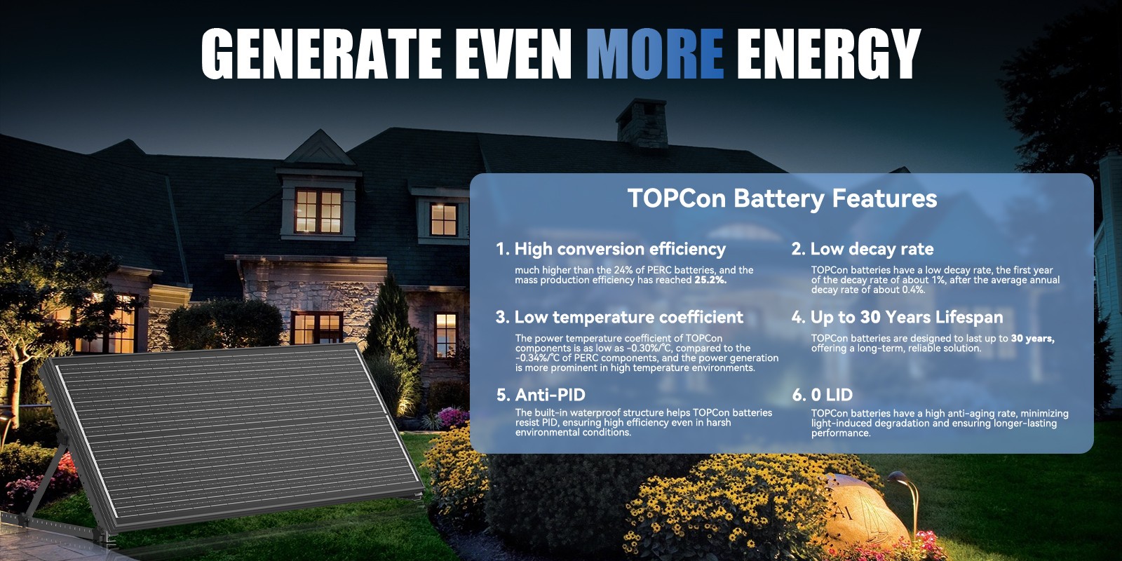 12V 100W Watt Monocrystalline Solar Panel N-Type 18BB RV Camping Home Off Grid