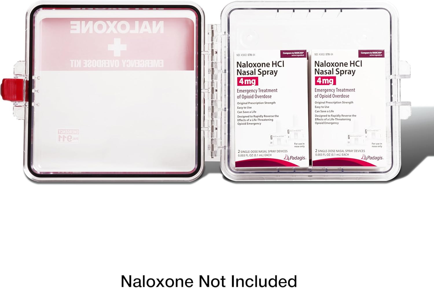 Outdoor Waterproof Naloxone Emergency Overdose Kit Cabinet – Clear Gasket-Sealed