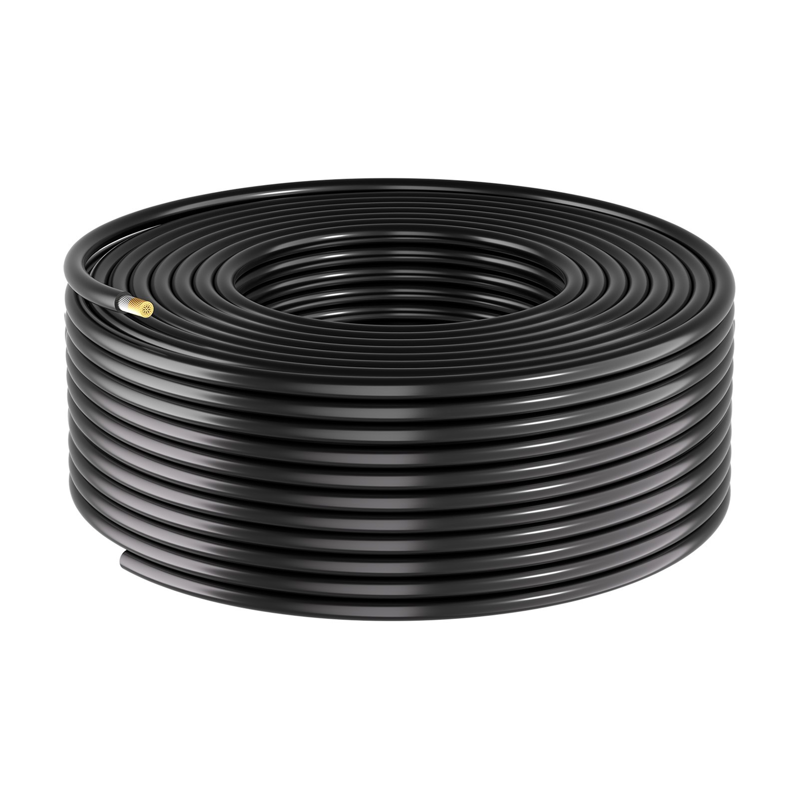 VEVOR Solar Panel Wire 100 ft Black + Red 10 AWG Tinned Copper Extension Cable
