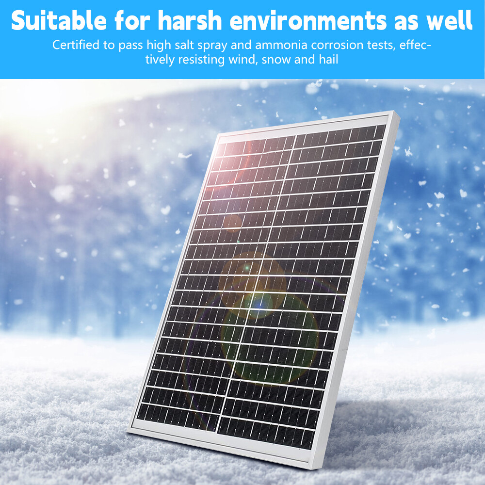100W Rigid Monocrystalline Solar Panel Kit for Home Caravan RV Boat 12V Charger