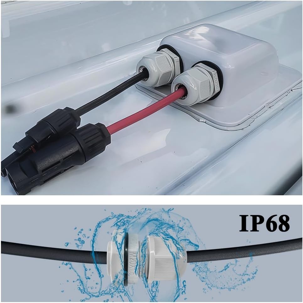 Durable Solar Cable Entry Gland 2mm² to 6mm² with Seals for Easy Installation