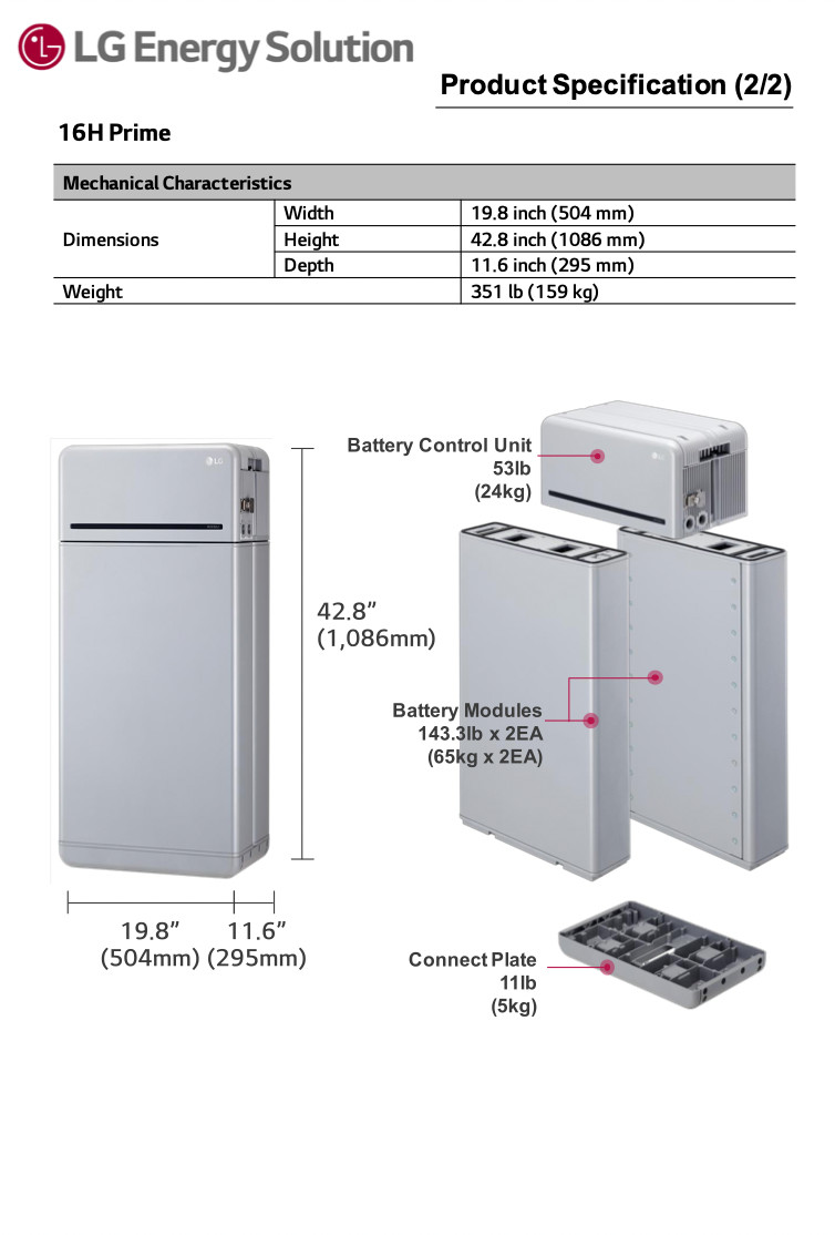 Promo LG 16H Prime 16kWh High Voltage Battery Bundle with Growatt 7.6kW Grid-Tie