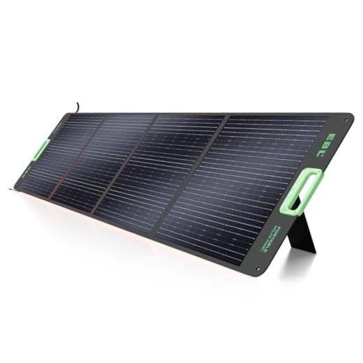 200W Portable Solar Panel High Efficiency Solar Power Panel for Home, Green