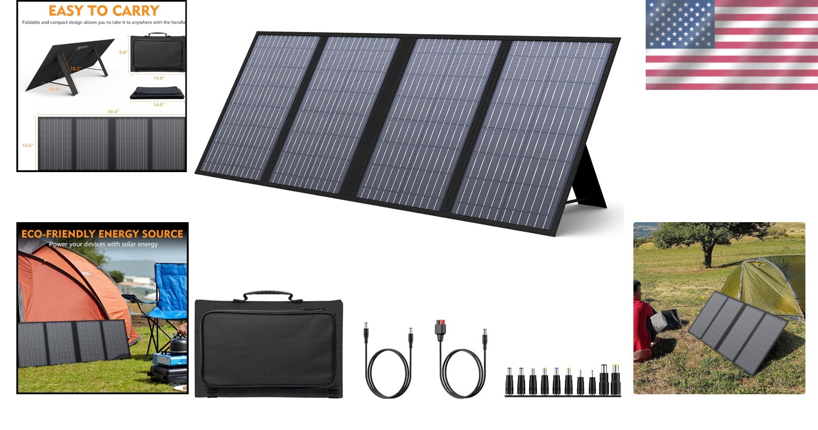 High-Efficiency 60W Foldable Solar Charger – Essential for Eco-Friendly Travel