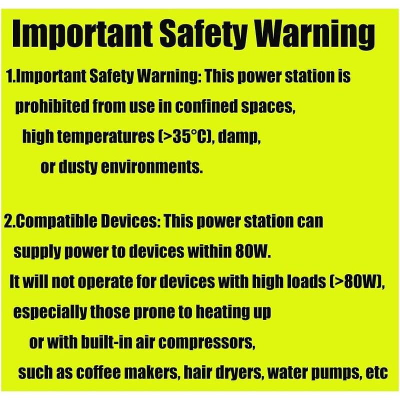 Portable Power Station 88.8Wh Fast Charging Camping Generator 8 Outputs New