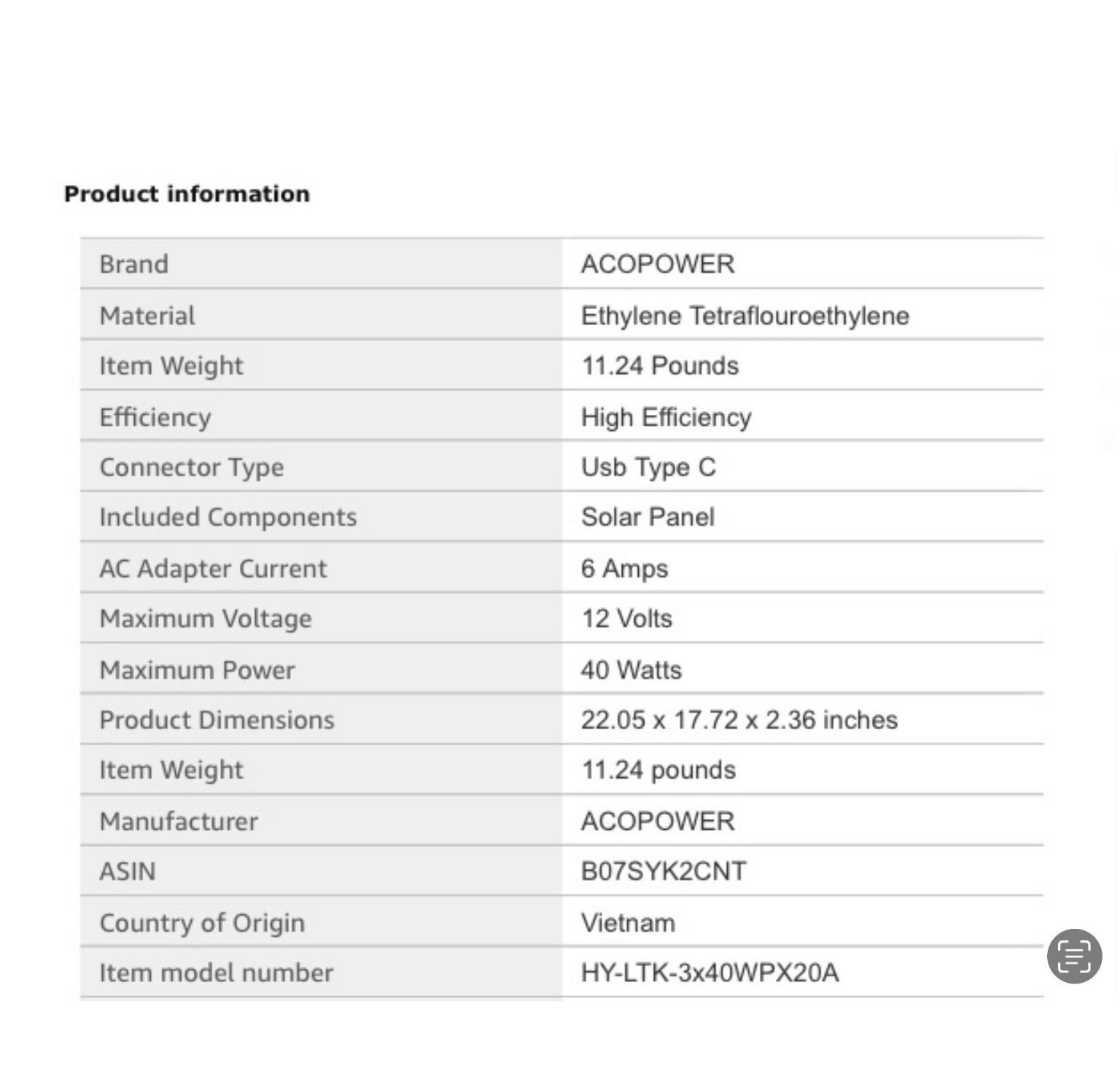AcoPower 120 Watt Foldable Portable Solar Panel W/ProteusX Charge Controller