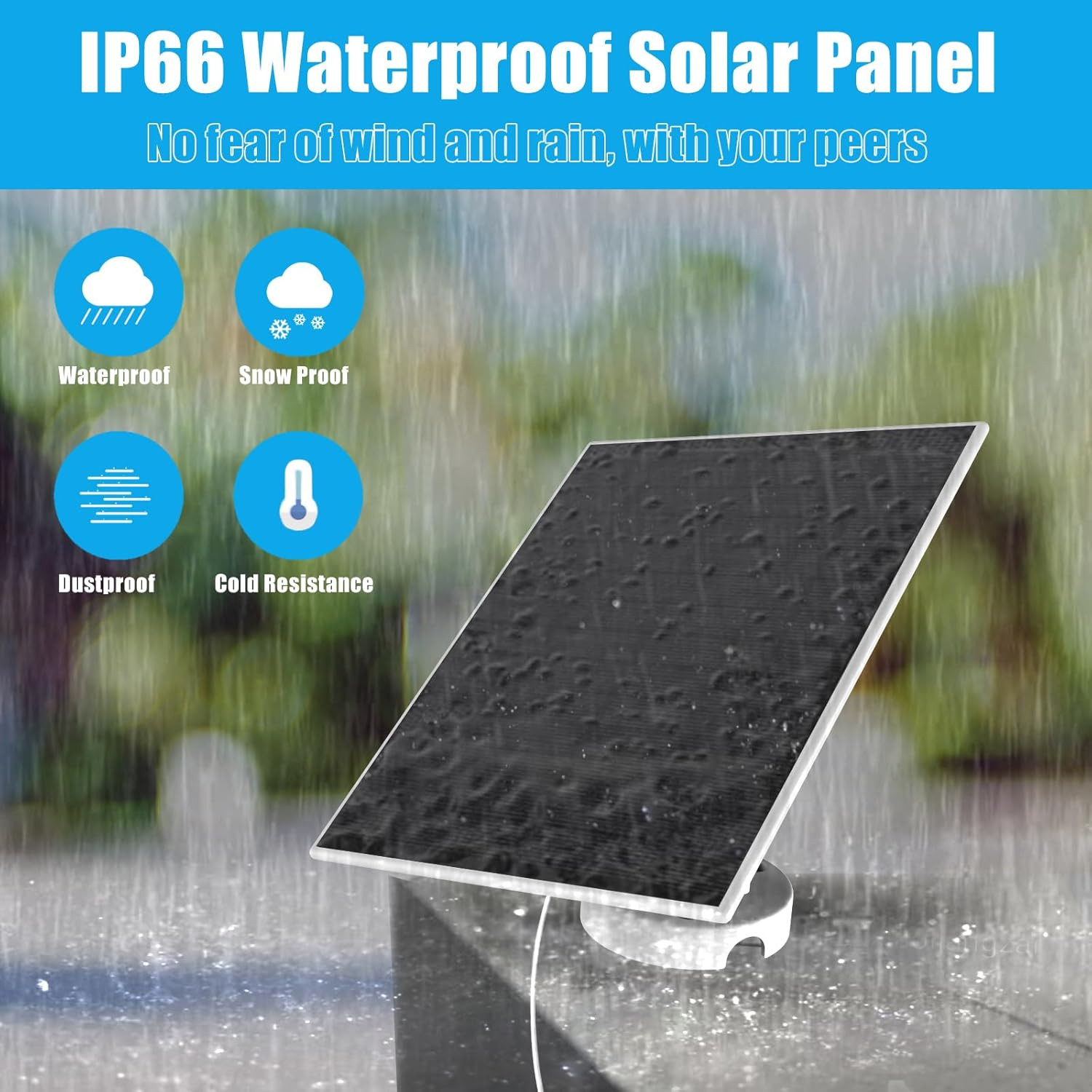 6W Solar Panel Compatible with Google Nest Camera Outdoor & Indoor (Battery Vers
