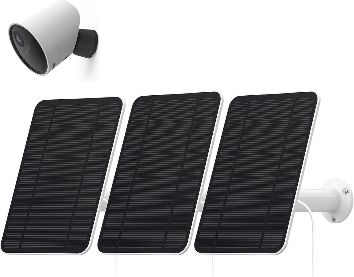 4W Solar Panel fit for Simplisafe Outdoor Camera, Includes Secure Wall Mount, IP