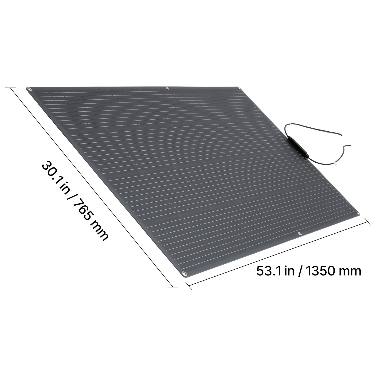Uimoso Flexible 200W Monocrystalline Solar Panel for Off-Grid Charging