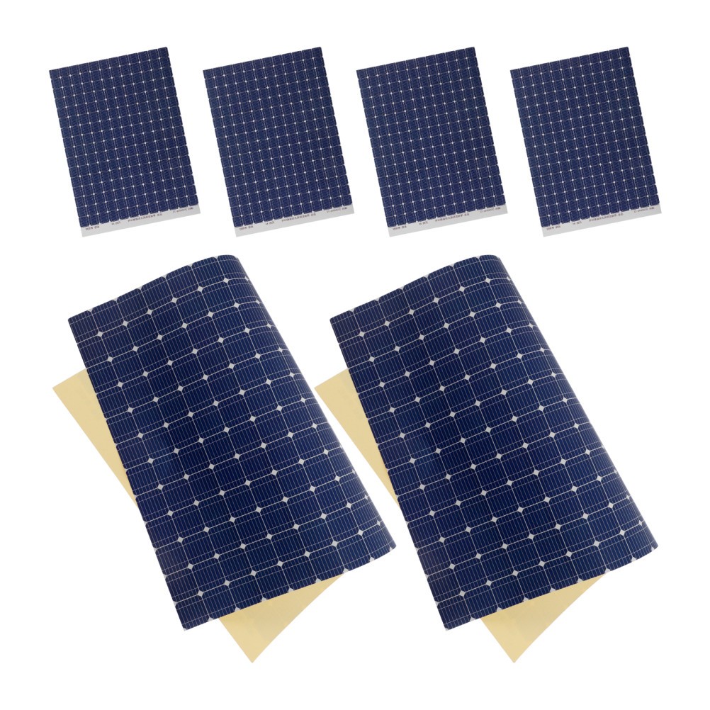 6Pcs Reusable Miniature Solar Panel Stickers for Dollhouse Decor Dark Blue